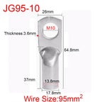 JG6/10/16/25/35/50/70/95/120-300 Marine Copper Screw Hole Electric Wire Cable Ring Tubular Cord End Lug Connector Crimp Terminal