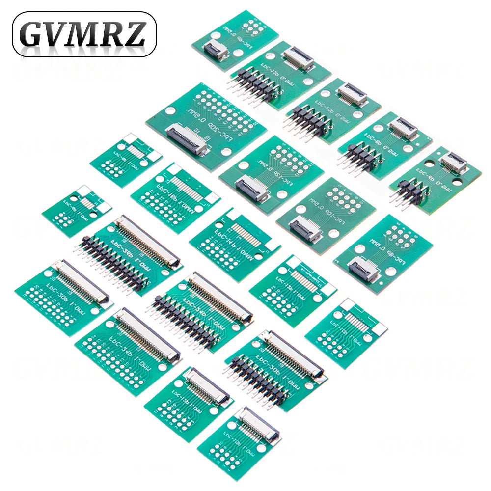 0.5mm 1.0mm pitch Connector SMT Adapter to 2.54mm hole FPC FFC Cable Welded board With Pin / Empty Board 6P 8P 10P 12P 20P 24P