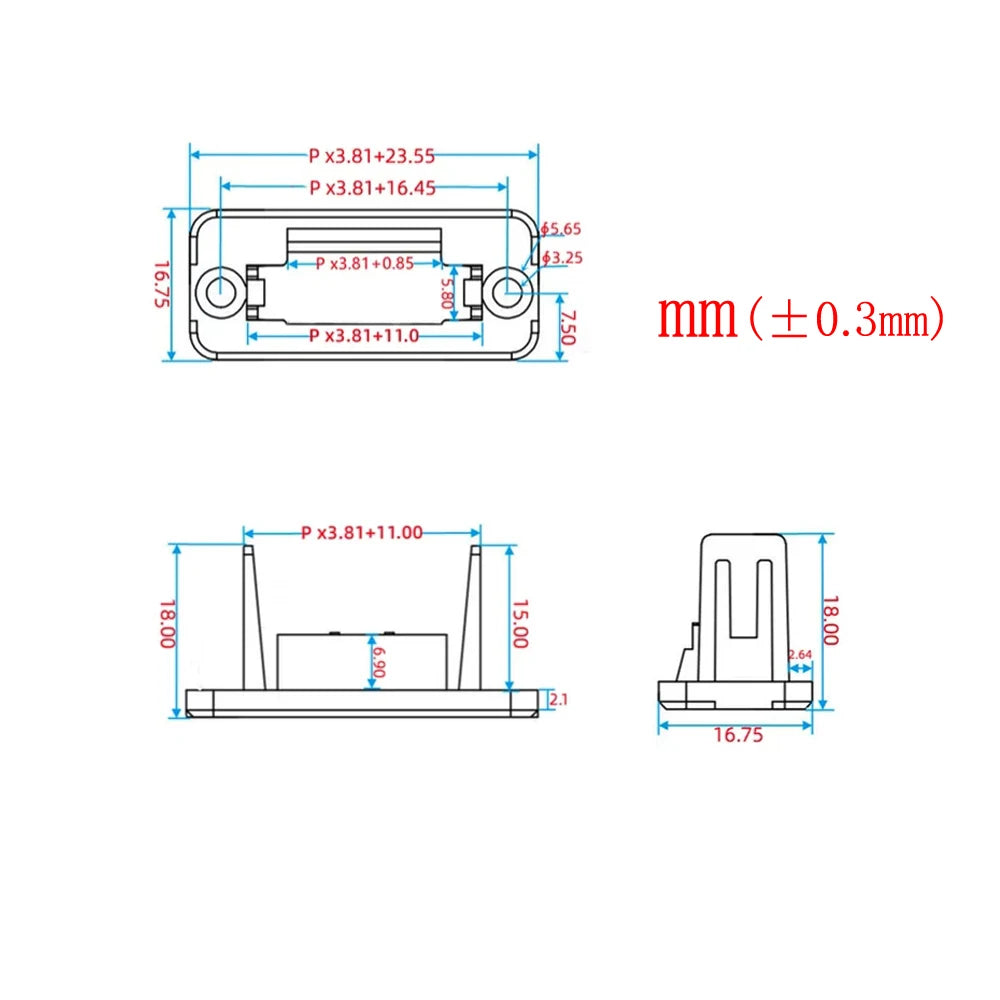 1Set 3.81mm Pitch Screw Terminal Block 2/3/4/5/6/7/8/9/10/12 Pin Through-wall Pluggable Plug Terminal Blocks Connector 15EDGWC