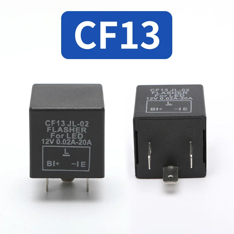 CF13 CF14 JL-02 3-Pin LED Flasher Flash Relay for Turn Signal Light Hyper Flash Fix 12V LED Relay for Car Motorcycle Accessories