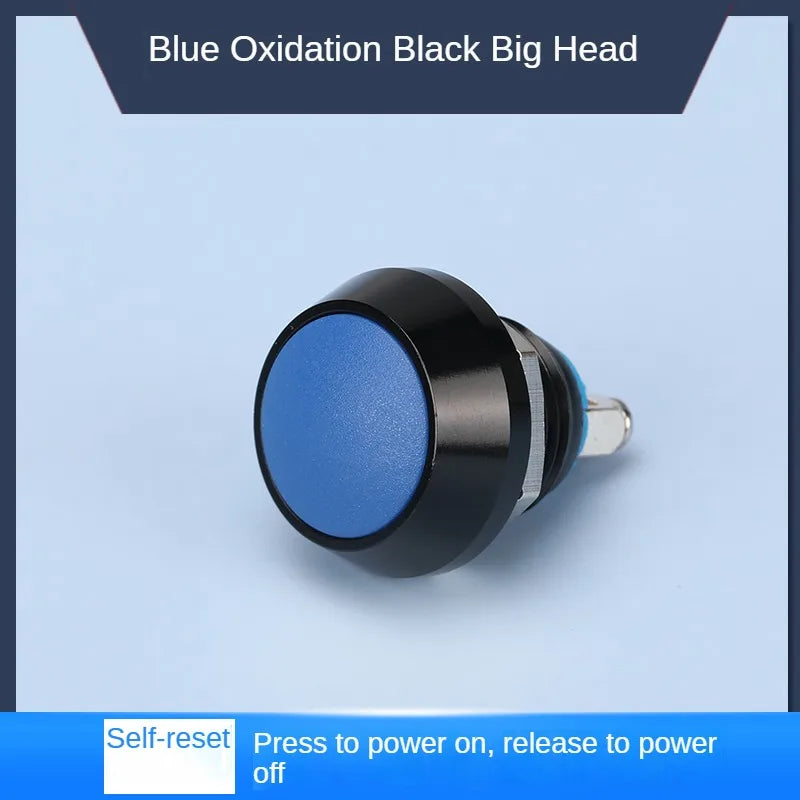 12MM Small Mini Metal Push Button Switch 12V 220v On Off Start Stop Momentary Colorful Black Oxide Waterproof Round Head Wedding