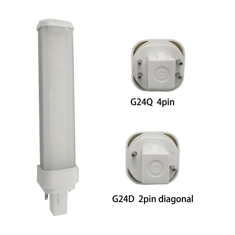 G24D 2Pin 9W LED CFL PL-C 18W 900LM Replacement Recessed Down Office Lamp Horizontal PL Plug-in Light,Ballast Removal Required