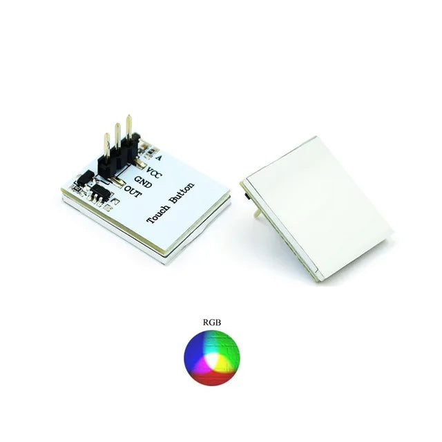 1/5/10Pcs Capacitive Touch Switch HTTM Button LED Sensor Module Green Blue Red Yellow RGB Multi Color Display DIY Electronic