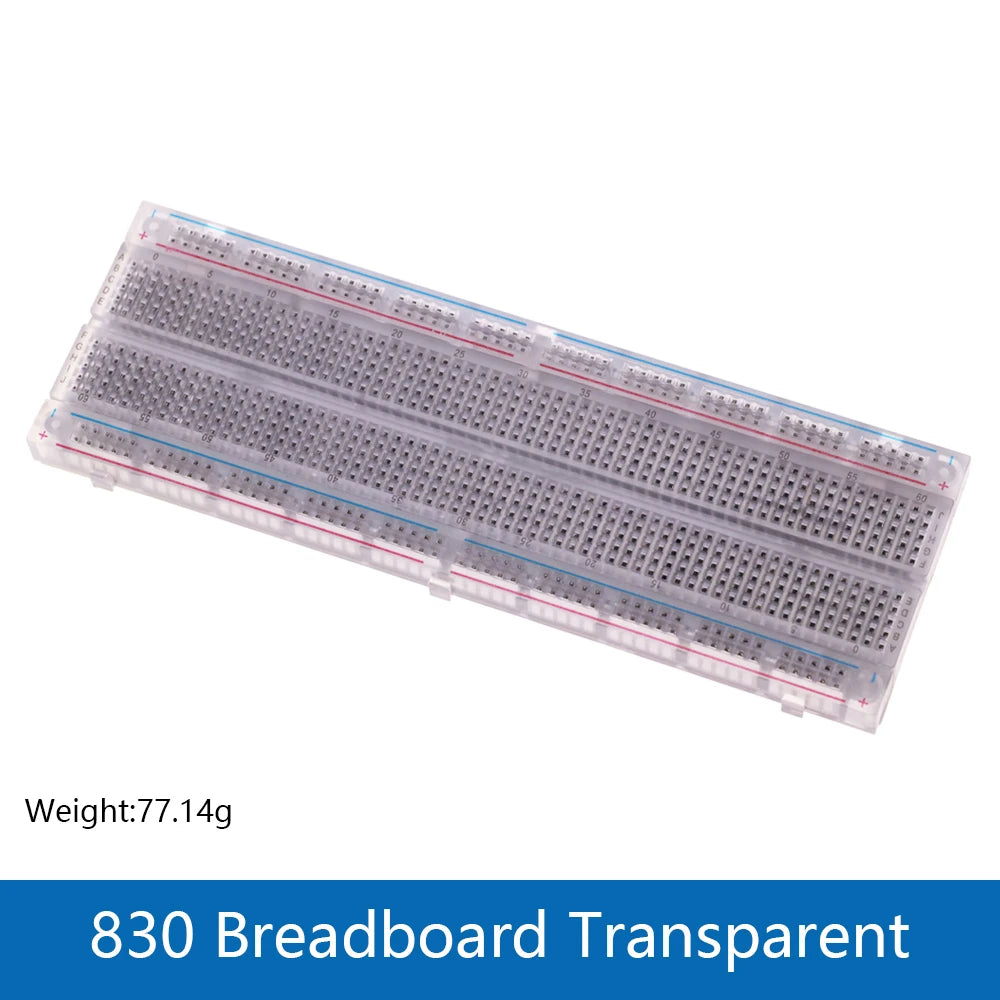 3.3V/5V MB-102 Breadboard power module+ 400 830 points Solderless Prototype Bread board kit +65 Flexible jumper wire