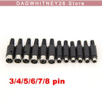 Soldering Cables Mini or DIN 3/4/5/6/7/8 Pin Male Connector S-Video Terminal Circular Plug Plastic Handle Adapter u