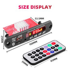 Kebidumei 2*60W Amplifier Bluetooth 5.0 MP3 WMA WAV Decoder Board Wireless Music Audio Modul USB TF FM Radio For Car Speaker