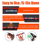 Blue Heat Shrink Solder Seal Wire Connectors Kit Waterproof Butt Connector Heat Shrink Electrical Terminals or Marine Automotive