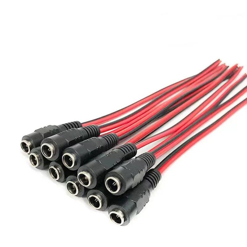 12V DC Connector 5.5x2.1mm Male Female Plug 12V DC Power Pigtail Cable Jack for CCTV Camera Connector Tail Extension 24V DC Wire