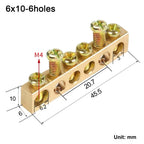 Grounding Bars Copper Wire Connector Multi-specification With Hole Screw Copper Bar Terminal Zero Ground Terminal Electrical