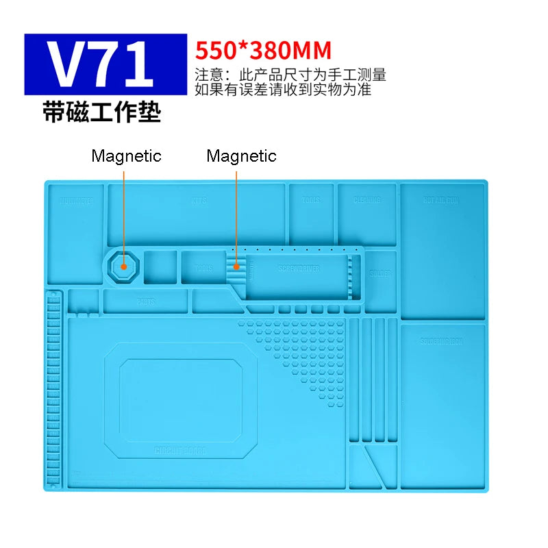 MECHANIC Silicone Repair Pad Soldering Mat Antistatic Heat Resistant Insulation Work Mat Welding Repair Platform