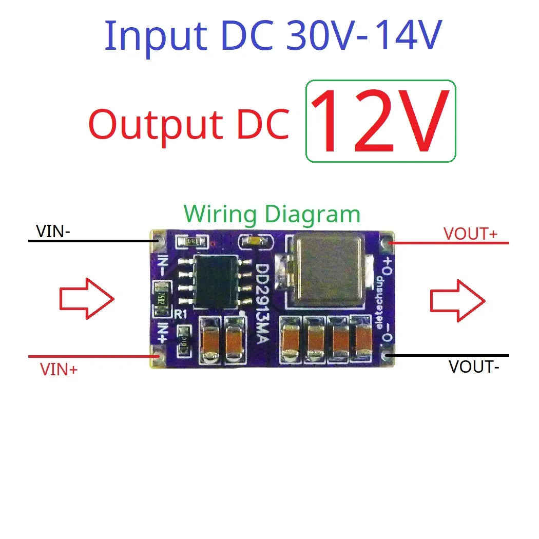 DC 5-30V to 3V 3.3V 4.2V 5V 6V 7.5V 9V 12V Power Supply 36W Synchronous DC-DC Buck Converter Module for 3D Printer Motor LED