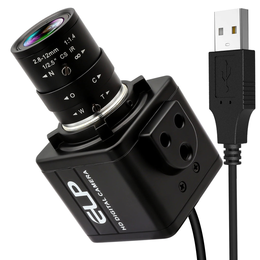 ELP USB Camera IMX298 UVC Mini USB Camera 16MP with 2.8-12mm CS Zoom Lens