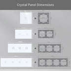 TAWOIA 1/2/3 Gang Touch Switch Double Light Switch Triple Sensor Switch 1Way EU Standard Glass Panel Blue backlight White Series