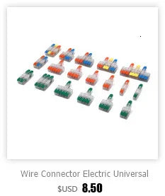 Wire Connector 222-412 2 Pin Splicing Terminal Blocks Led Strip Lighting Electric Quick Connectors Mini Conductor Rail Conector