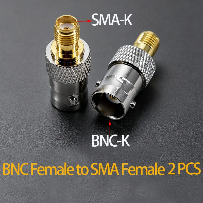 2PCS/1Set BNC to SMA Male/Female Connectors Adapter for Wireless LAN Devices Coaxial Cable WiFi or Handheld Radios