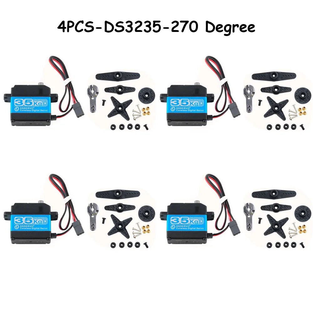Dsservo 35kg DS3235 Pro Digital Servo Steel Gear Coreless Motor Waterproof 180/270 Degree for 1:8 1:10 1:12 RC Car Robot Crawler