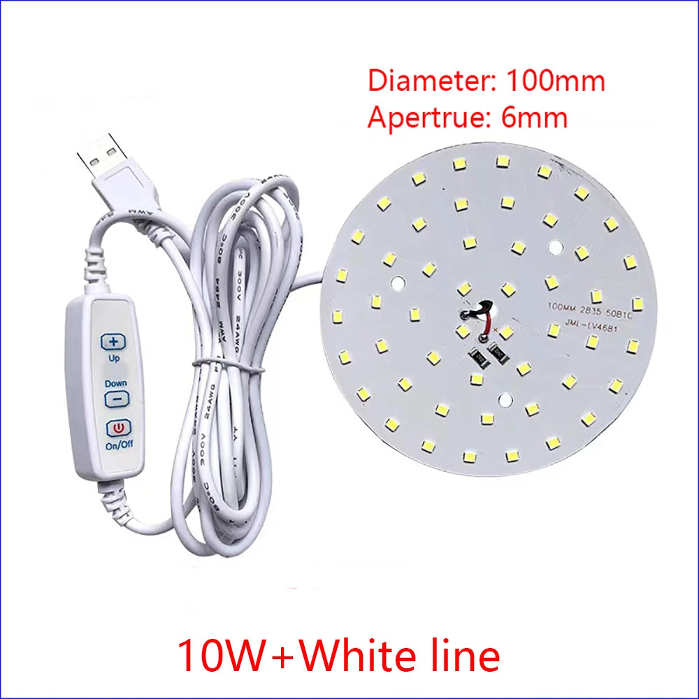 1PCS DC3V-5V Dimmable 5730 SMD LED Lamp 1W 2W 3W 4W 5W 10W LED Light Beads White Warm White With Light Adjust Switch.