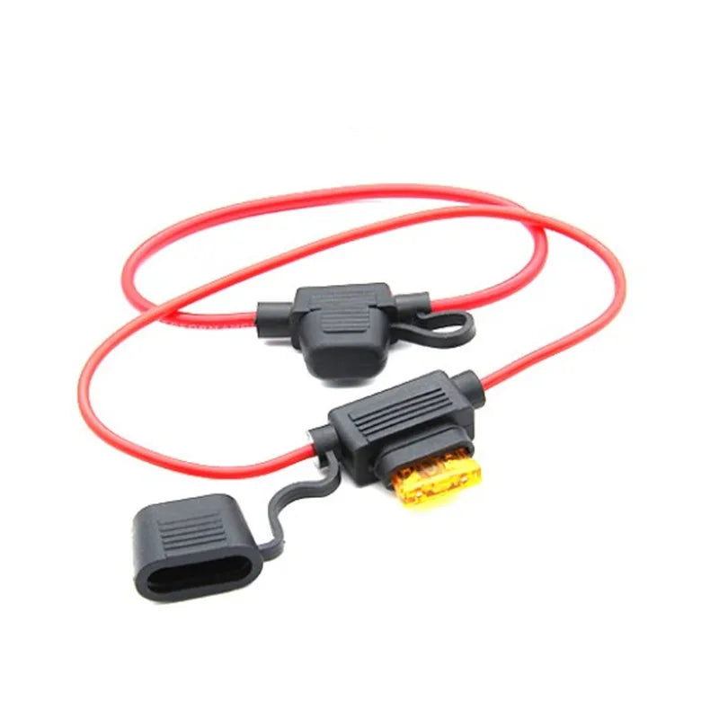 32V Waterproof Automotive Blade Fuse Holder Assorted Mini Standard Micro Auto Fuse 3A-40A 12-18AWG Wire Fuse Socket Kit