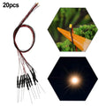 20pcs/Lot 0402 0603 Lamp Wired Micro Led Pre-soldered Micro Litz Wired Chip 30cm 12V DIY Railway Building Model Scenes Light