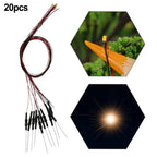 20pcs/Lot 0402 0603 Lamp Wired Micro Led Pre-soldered Micro Litz Wired Chip 30cm 12V DIY Railway Building Model Scenes Light