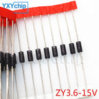 50pcs 2W Zener Diodes ZY3.6 ZY3.9 ZY4.3 ZY4.7 ZY5.1 ZY5.6 ZY6.2 ZY6.8 ZY7.5 ZY8.2 ZY9.1 ZY10 ZY11 ZY12 ZY13 ZY15 DO-204AM