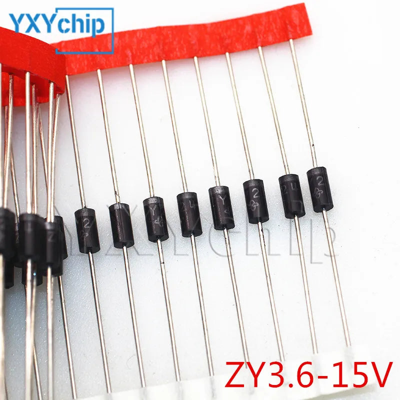 50pcs 2W Zener Diodes ZY3.6 ZY3.9 ZY4.3 ZY4.7 ZY5.1 ZY5.6 ZY6.2 ZY6.8 ZY7.5 ZY8.2 ZY9.1 ZY10 ZY11 ZY12 ZY13 ZY15 DO-204AM