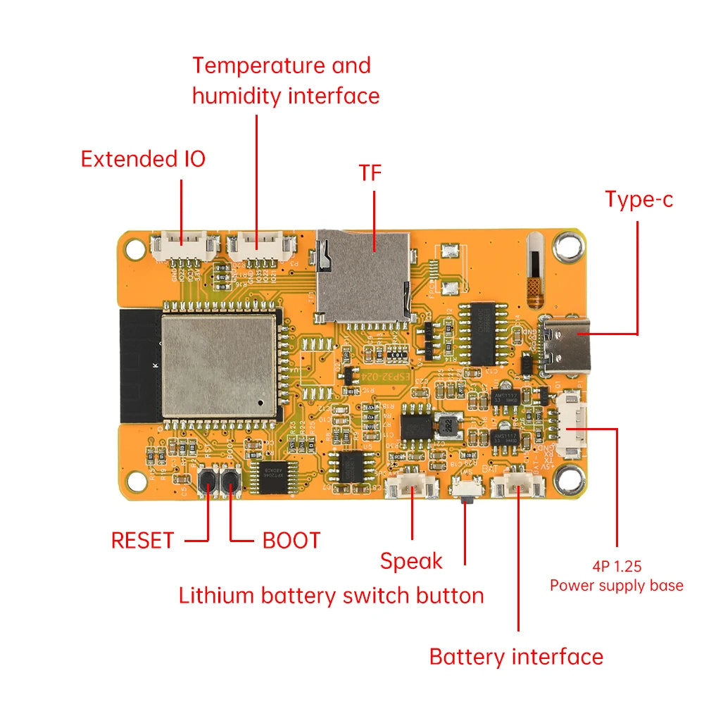 ESP32 2.4-inch 240 * 320 Capacitive Touch Display Type C WiFi BT Development Board Smart Display Screen