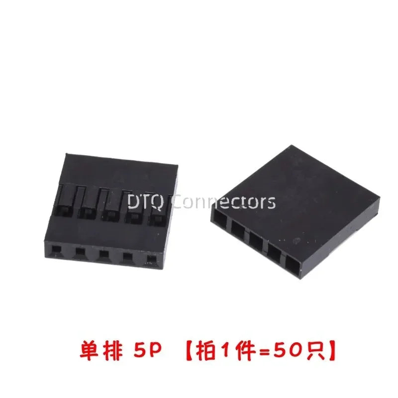 50pcs 2.54mm Dupont connector Male/Female Pin Way Cable Plug 2/3/4/5 Pin Electrical Pin Jumper Header Housing Wire Connector Kit