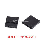50pcs 2.54mm Dupont connector Male/Female Pin Way Cable Plug 2/3/4/5 Pin Electrical Pin Jumper Header Housing Wire Connector Kit