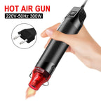 220V DIY Heat Gun Electric Power Tool Hot Air Gun 300W Temperature Gun with Supporting Seat Shrink Plastic DIY Craft Tool