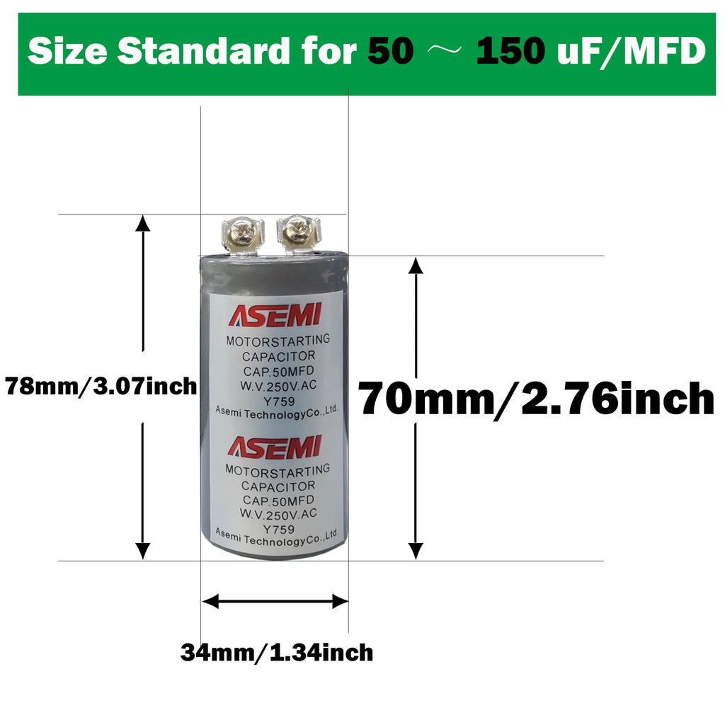 CD60 With Terminals AC Motor Starting Capacitor 125V 250V 50uF 150uF 200uF 250uF 800uF 1000uF 1200UF for Electrical Equipment