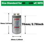 CD60 With Terminals AC Motor Starting Capacitor 125V 250V 50uF 150uF 200uF 250uF 800uF 1000uF 1200UF for Electrical Equipment