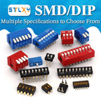 5pcs Slide Type Switch Module 1 2 3 4 5 7 8 10PIN /1.27/2.54mm Position Way SMD/DIP Pitch Toggle Switch Snap Switch Dial Switch