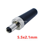 5/10PCS DC Power Plug Connector 5.5*2.5 / 5.5*2.1 / 3.5*1.35mm DC Male Plug with Lock Welding Line DIY