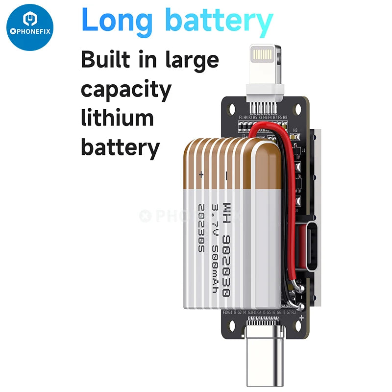 Mechanic T-824 No Disassembly Required Mobile Phone Tail Insertion Detector Digital Display Current Power Check Type-C Lightning