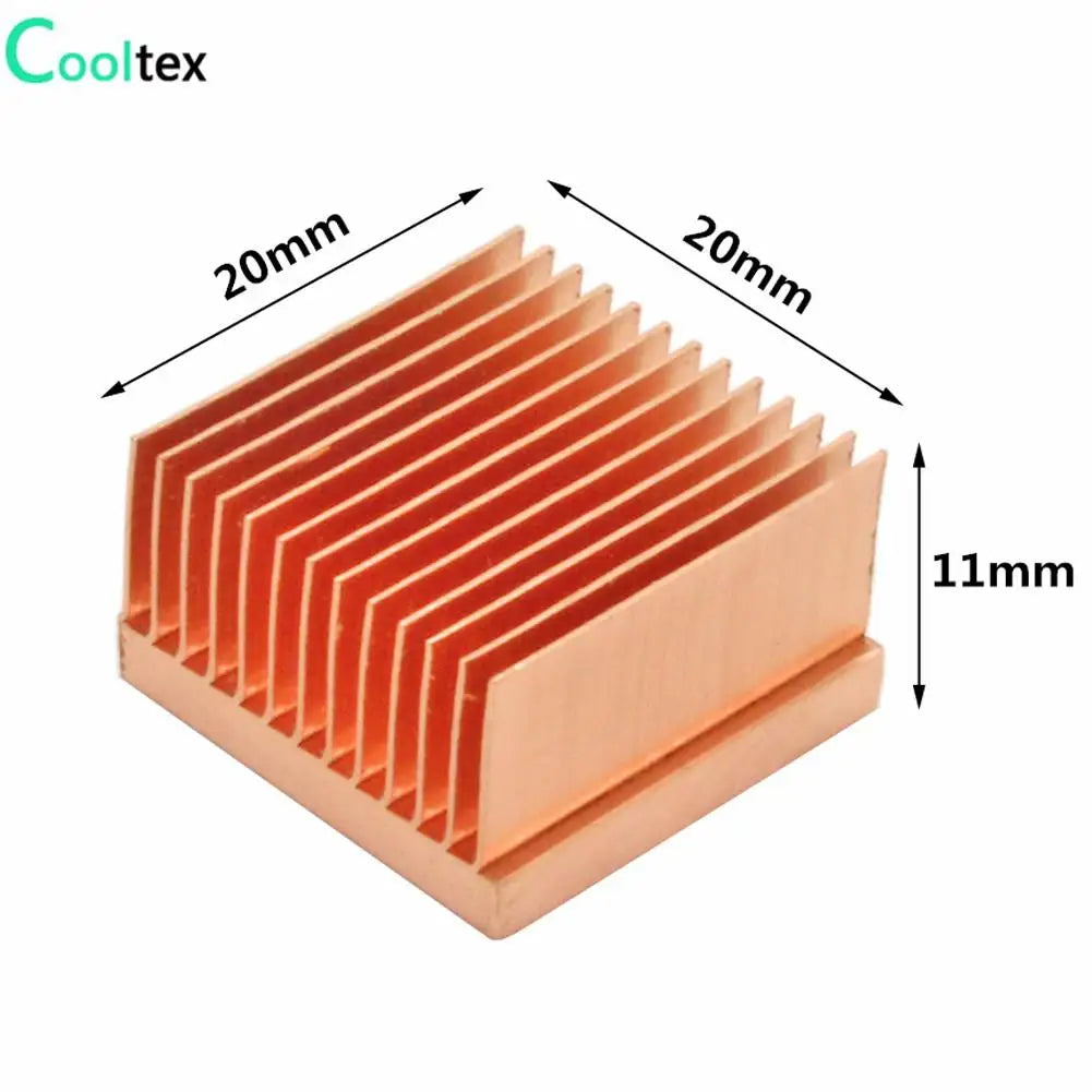 DIY Pure Copper Heatsink Skiving Fin Heat Sink Radiator Cooler for Electronic CHIP Raspberry pi Cooling Heat dissipation