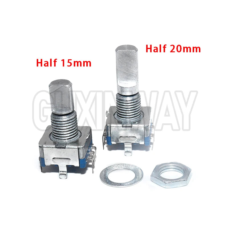 5PCS 15mm / 20mm code switch/ EC11/ digital potentiometer with switch Half / Plum axis rotary encoder, handle length