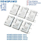 10PCS HF49FD Relays 5V 12V 24V DC HF49FD-005-1H11 HF49FD-012-1H11T HF49FD-024-1H12T F49FD-005 012 024 1H11 1H12 5A 100% Original