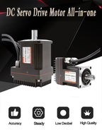 48V DC Servo Motor All-in-one Built In Drive 200-1000W Low Voltage 60/80mm Motor 17Bit Absolute Encoder 3000RPM With RS485