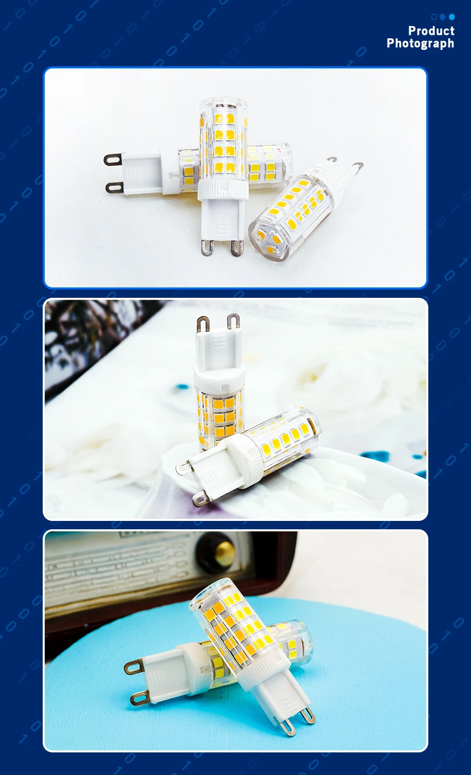 1-10pcs G9 LED Lamp Bulb AC 220V 3W 5W 9W 2835 SMD Ceramic Led Light for Chandelier Spotlight Replace Halogen Lamp