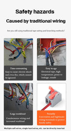 1PC Wire Connector Electric Cable Led Conectors Fast Terminals Blocks Docking Butt Household Electrician Tools For 4mm² 6mm²