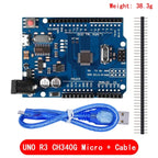 1Set UNO R3 Official Box ATMEGA16U2 / UNO+WiFi R3 MEGA328P Chip CH340G For Arduino UNO R3 Development Board WeMos ESP8266