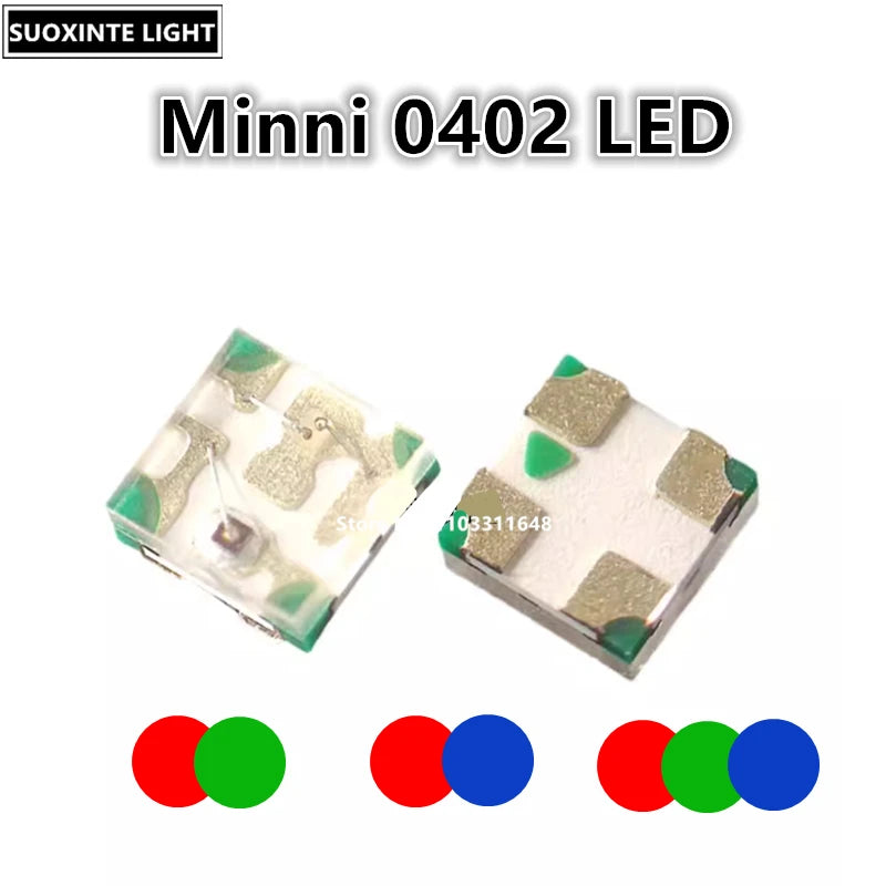 Mini 0402 SMD LED, Red True-green, Red-blue, RGB-Common Anode, 1010 Light Emitting Diode Lamp Beads