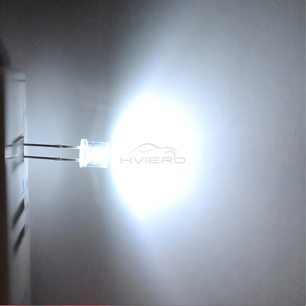 100/1000PCS 5mm Flat Top F5 Emitting Diode LED Wide Angle Ultra Super Bright Bulbs Light Lamp Diodes White Red Yellow Blue Green