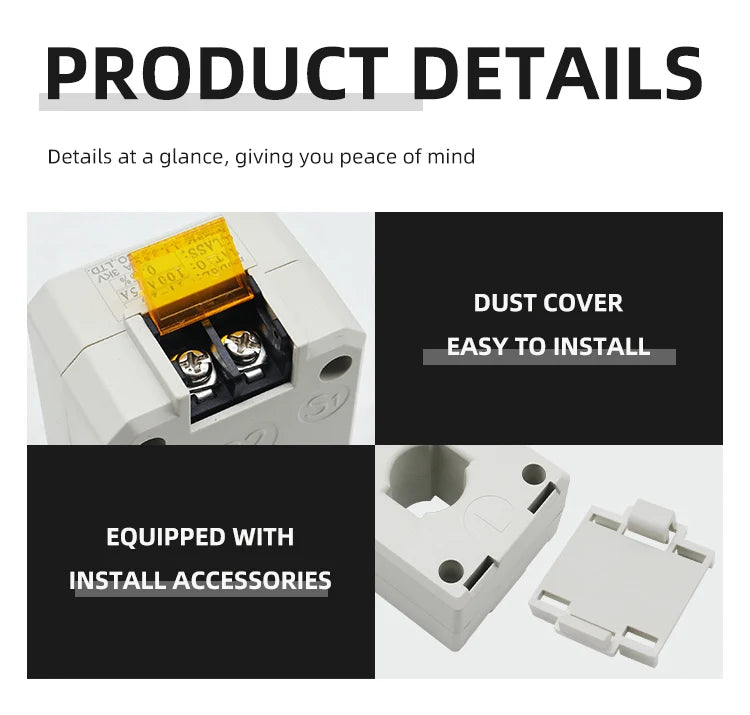 3PCS AC Closed Type Current Transformer Pure Copper Coil 30A 50A 100A 200A 300A 2.5VA 50/60HZ For Ammeter