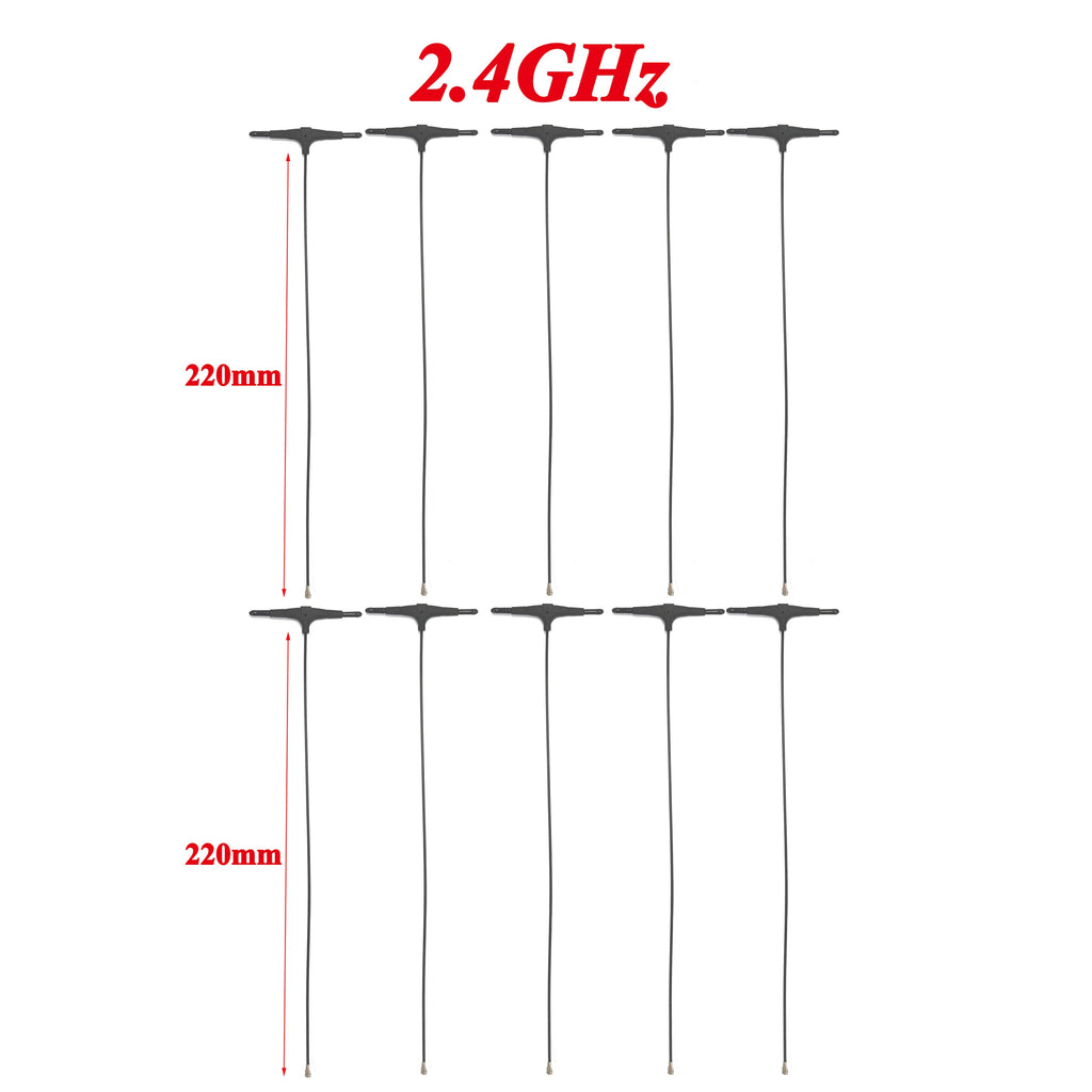 915MHz 2.4G T-type ELRS Antenna 78/120/220mm  IPEX 1 IPEX1 for FPV Drone TBS CROSSFIRE FRSKY R9mm R9MX ELRS Nano EP1 RX Receiver