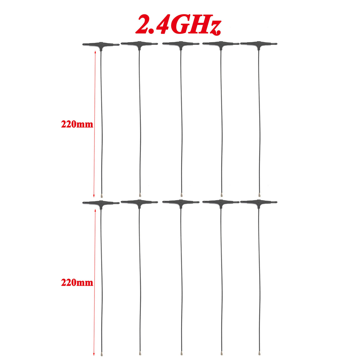915MHz 2.4G T-type ELRS Antenna 78/120/220mm  IPEX 1 IPEX1 for FPV Drone TBS CROSSFIRE FRSKY R9mm R9MX ELRS Nano EP1 RX Receiver