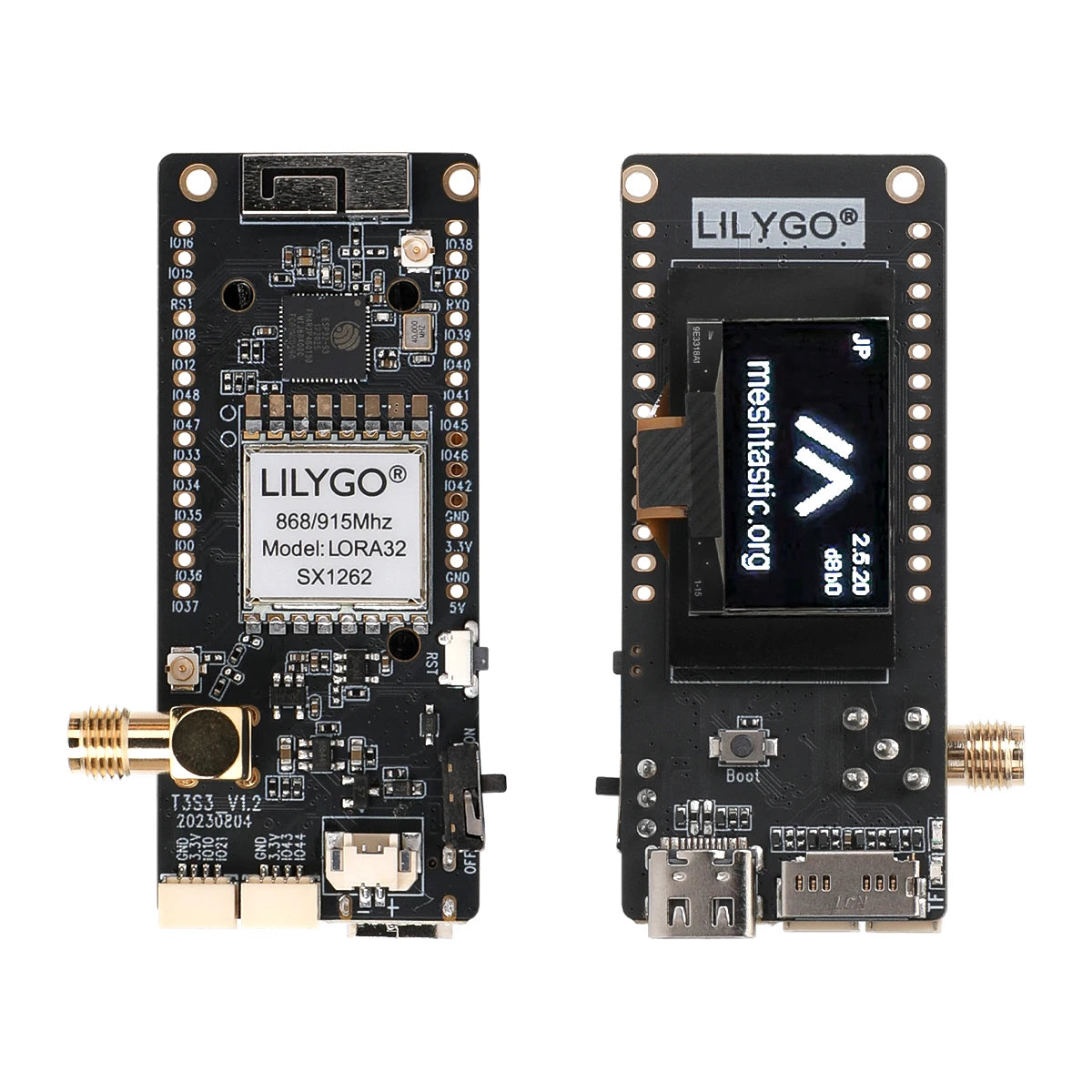 Meshtastic Device LilyGo T3S3 V1.2 ESP32-S3 LoRa 2.4G SX1262 Module 868/915MHz with LoRa WiFi Antenna OLED Development Board