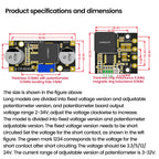 LM2596 DC-DC Adjustable Step Down Power Supply Module 3A 60V to 2-34V 3.3V 5V 12V 24V Automotive Buck Board Converter Regulator