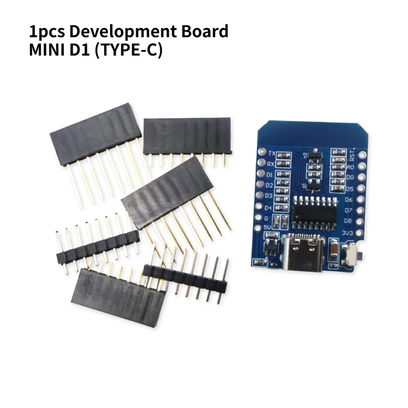 Durable Type WeMos D1 Mini Development Board ESP8266 WiFi Module with TYPE-C Port ESP-12F CH340G Compatible with Arduino